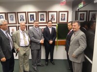 Cerimônia de Aposição, na galeria dos ex-presidentes da Comissão de Fiscalização Financeira e Controle,  da foto do presidente da CFFC em 2014, deputado Hugo Motta (PMDB-PB)