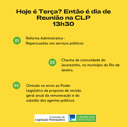 Chacina do Jacarezinho e Reforma Administrativa entram na pauta da CLP