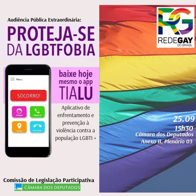 Comissão de Legislação Participativa promove lançamento aplicativo de combate à LGBTIfobia