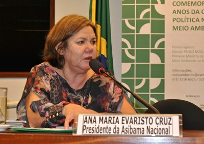 Ana Maria Evaristo Cruz, Presidente da Asibama Nacional - Associação Nacional dos Servidores do Ibama, Ministério do Meio Ambiente e ICMBio.