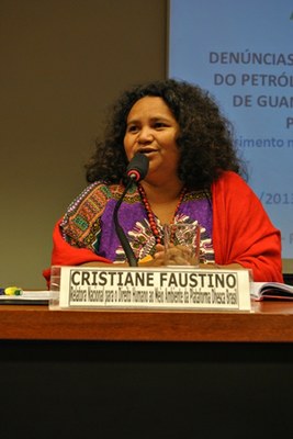 Cristiane Faustino, Relatora Nacional para o Direito Humano ao Meio Ambiente da Plataforma Brasileira de Direitos Humanos, Econômicos, Sociais, Culturais e Ambientais - Plataforma DHESCA Brasil.