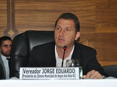 Vereador Jorge Eduardo, Presidente da Câmara Municipal de Angra dos Reis, no Estado do Rio de Janeiro.