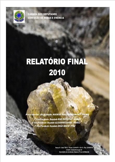 Relatório de Atividades de 2010 - capa