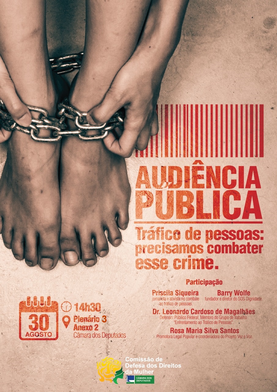 Combate ao tráfico de pessoas é tema de audiência pública a ser realizada dia 30 de agosto