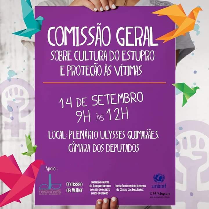 Comissão Geral para debater a "cultura do estupro"