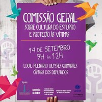 Comissão Geral para debater a "cultura do estupro"