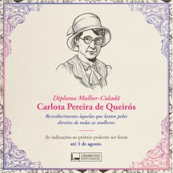 Prorrogado prazo para recebimento de indicações ao Diploma Carlota