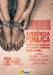 Combate ao tráfico de pessoas é tema de audiência pública a ser realizada dia 30 de agosto