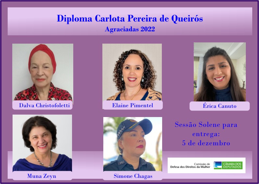 Conheça as vencedoras do Diploma Carlota Pereira de Queirós - edição 2022