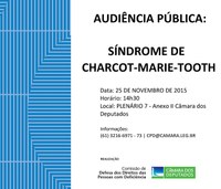 CPD debaterá a Síndrome de Charcot-Marie-Tooth nesta quarta, dia 25/11