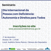 CPD realizará no dia 01/12 o Seminário "Autonomia e Direitos para todos". 