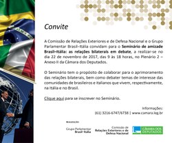 Seminário de Amizade Brasil - Itália: As Relações Bilaterais em Debate