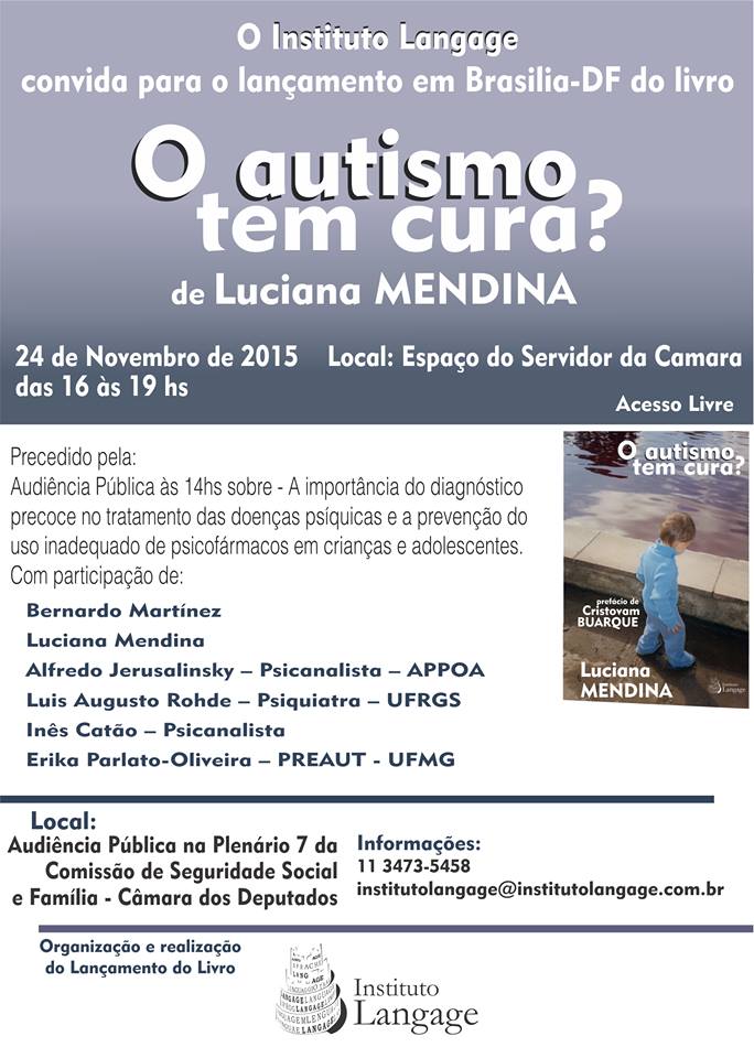 Capa do livro "Autismo tem cura"?