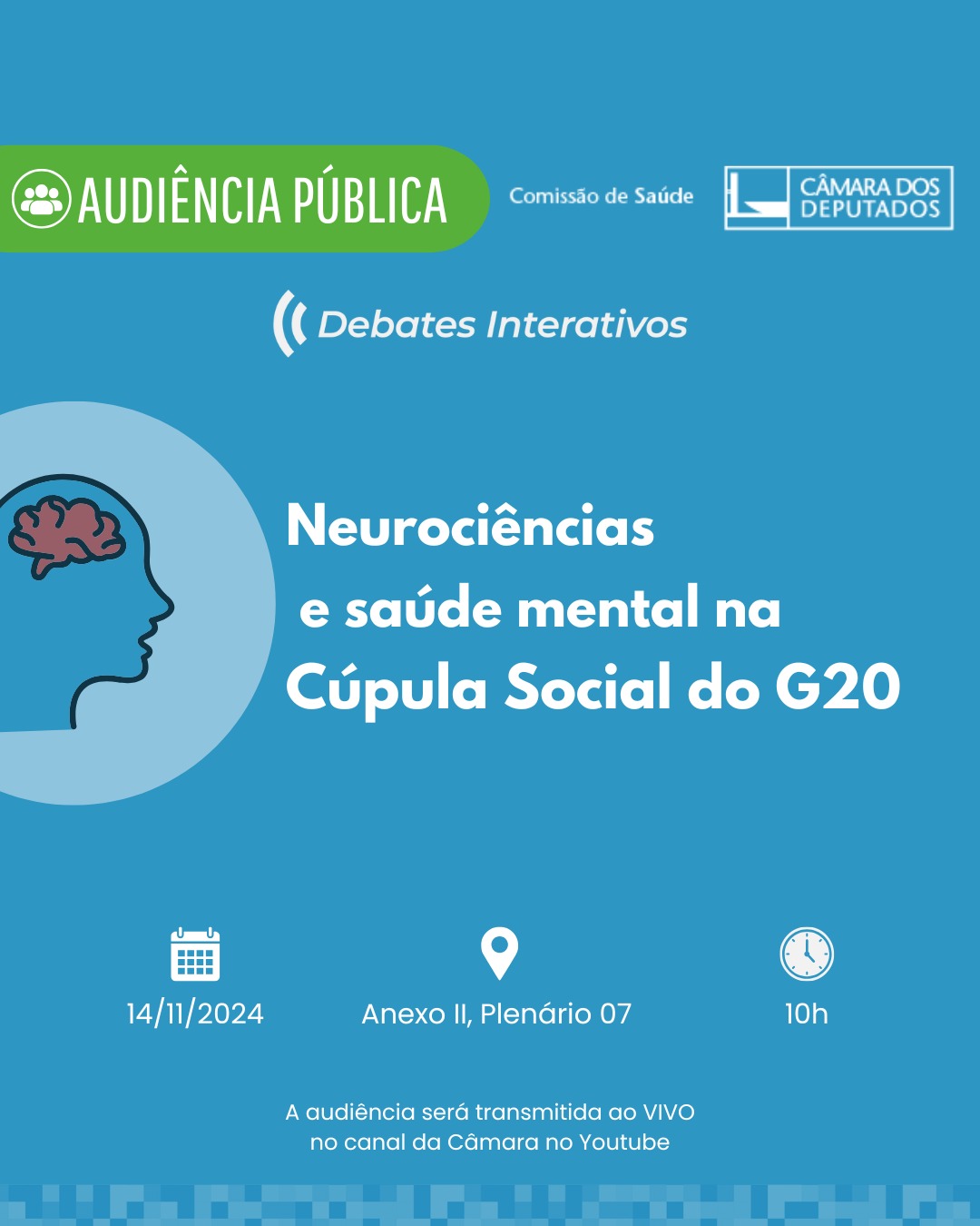 Comissão de Saúde debate neurociência e saúde mental na Cúpula do G20