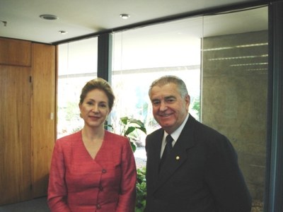 Deputado Nelson Marquezelli visita Ministra Ellen Gracie