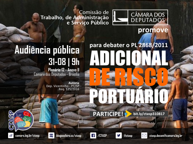 Adicional de Risco Portuário para trabalhadores avulsos será debatido na Comissão