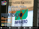 Ameaça de privatização da Infraero será debatida em audiência pública