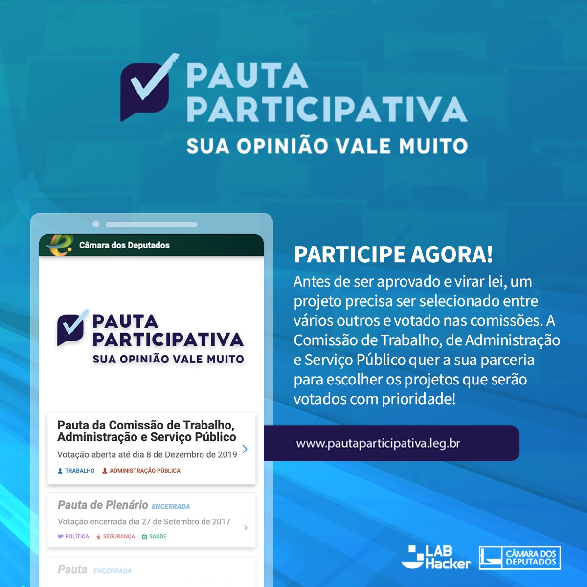 Câmara lança pauta participativa.