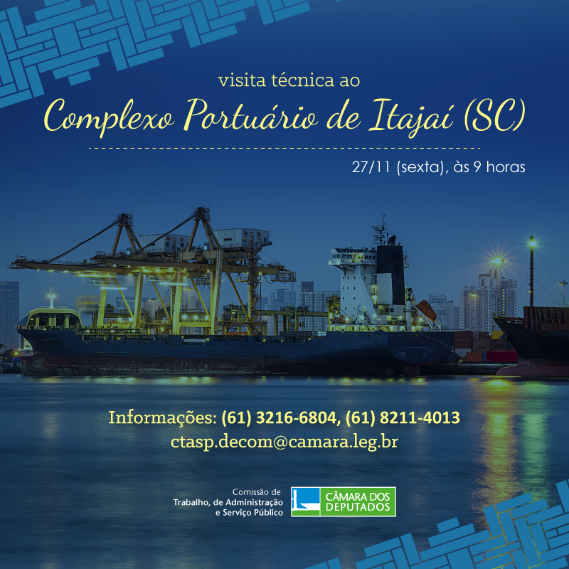 CTASP realizará visita técnica a Complexo Portuário de Itajaí - SC
