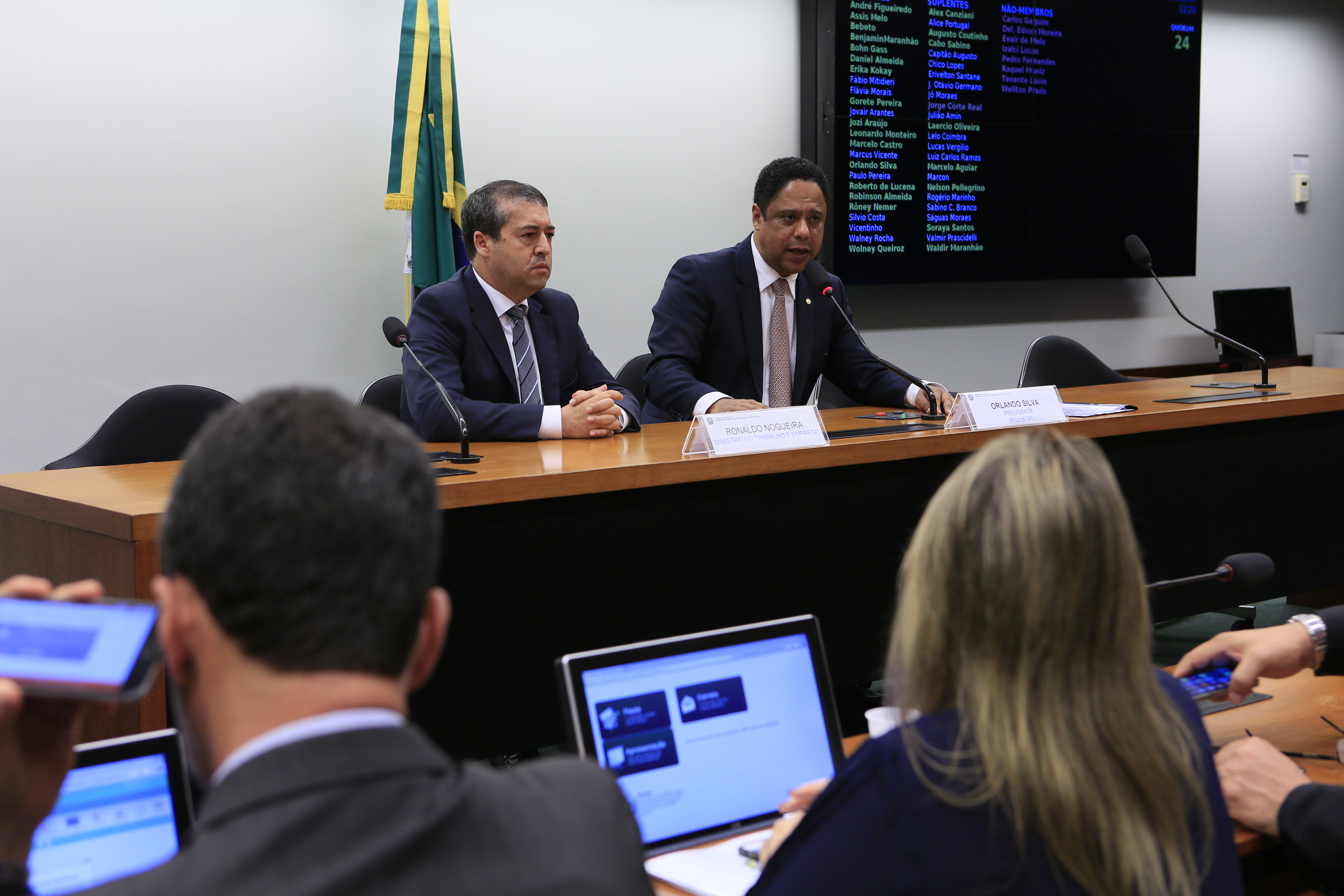 Orlando Silva recebeu Ronaldo Nogueira na Comissão de Trabalho, de Administração e Serviço Público (CTASP) 