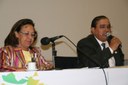 Deputada Lídice da Matta e Jadir Rafael da Silva em palestra no XII CBRATUR
