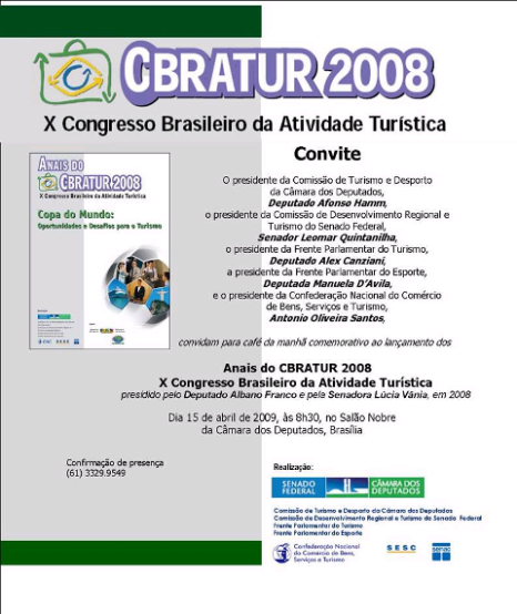 Convite Anais do Cbratur 2008