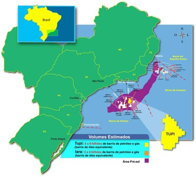 Mapa pré-sal-Petrobras