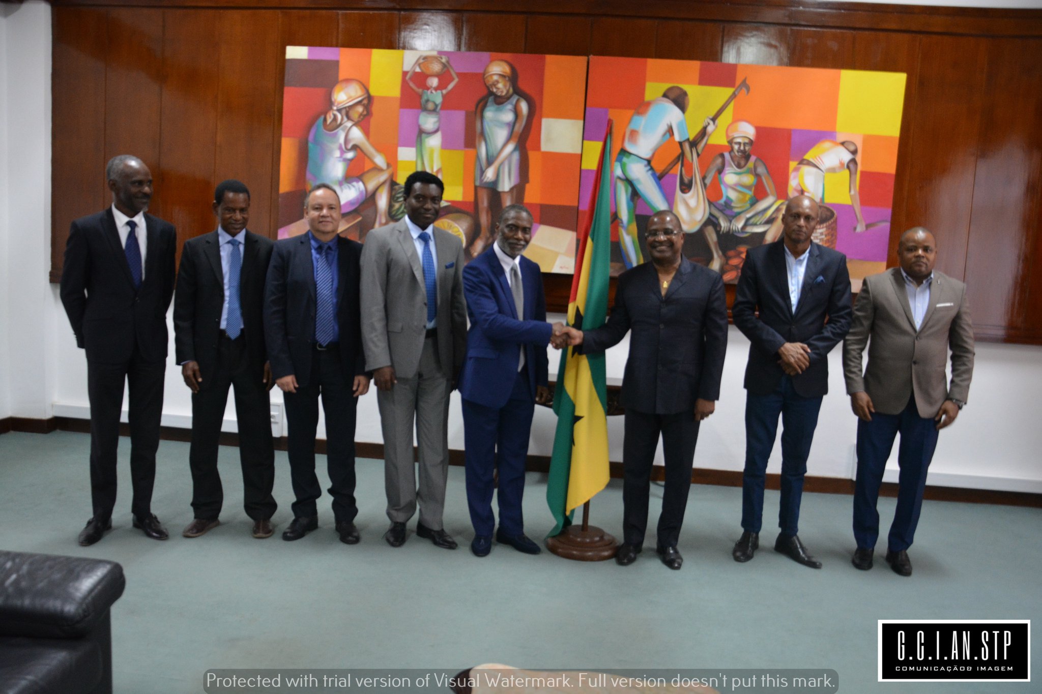 O Presidente da Assembleia Nacional, Delfim Santiago das Neves, encontrou-se com o Presidente da Empresa NDP & CO - Société de Construction, Génie Civil et de Facilitation.