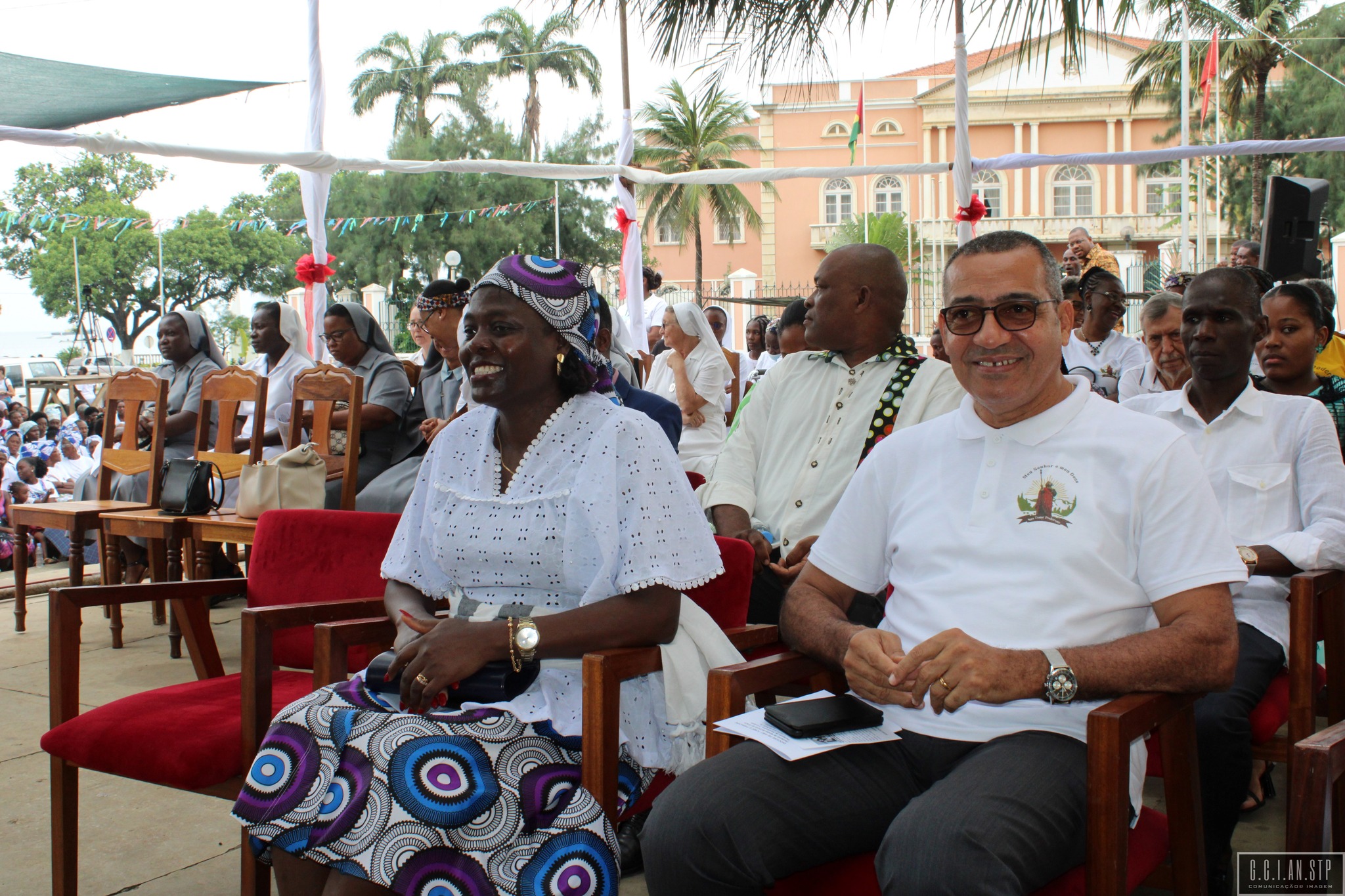 PRESIDENTE DA ASSEMBLEIA NACIONAL NOS FESTEJOS DO PADROEIRO NACIONAL DE SÃO TOMÉ.