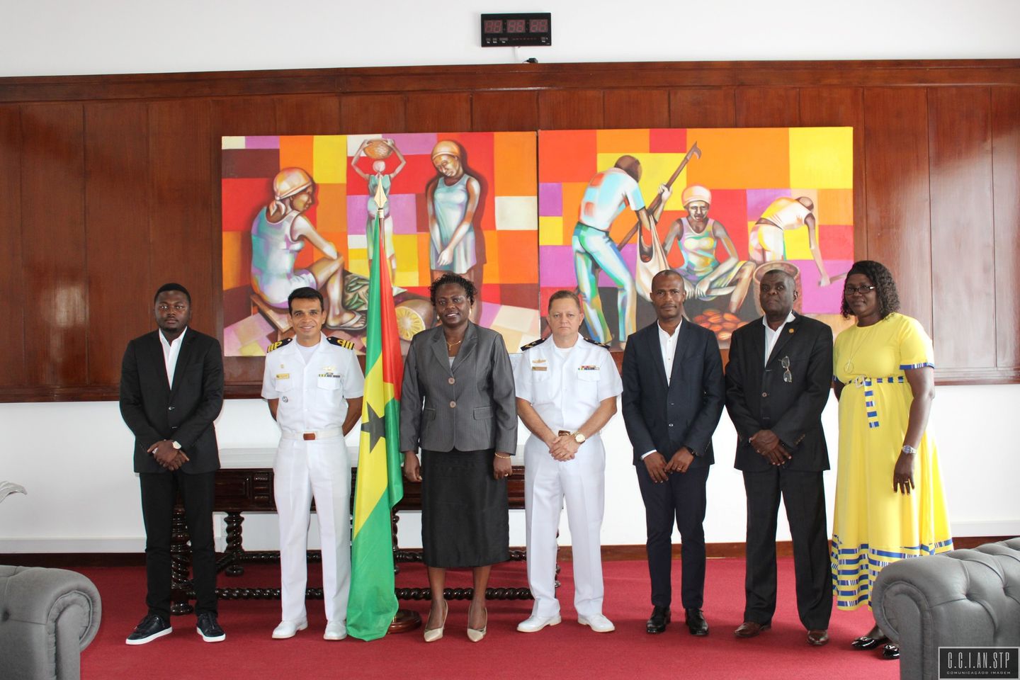 PRESIDENTE DA ASSEMBLEIA NACIONAL RECEBE EM AUDIÊNCIA A MISSÃO DE ASSESSORIA NAVAL DO BRASIL EM SÃO TOMÉ E PRÍNCIPE.