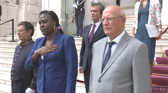 CERIMÓNIA DE BOAS-VINDAS A PRESIDENTE DA ASSEMBLEIA NACIONAL DE SÃO TOMÉ E PRÍNCIPE PELO SEU HOMÓLOGO EM PORTUGAL