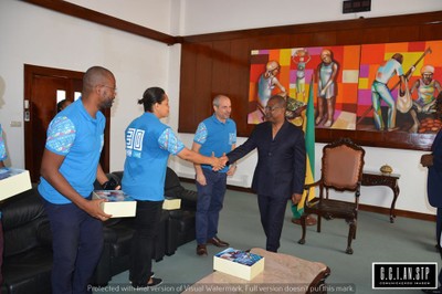  Administrador Delegado da CST, Jorge Sousa Frazão recebido em Audiência pelo Presidente da Assembleia Nacional,Delfim Santiago das Neves.