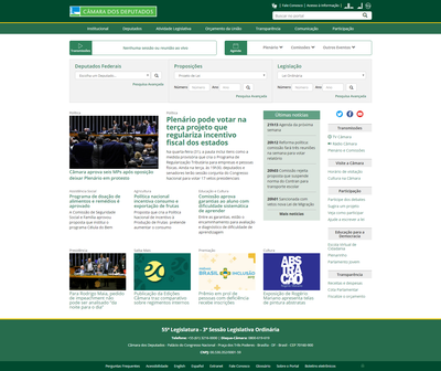 Home do portal da Câmara em 2017 Home do portal da Câmara em 2017